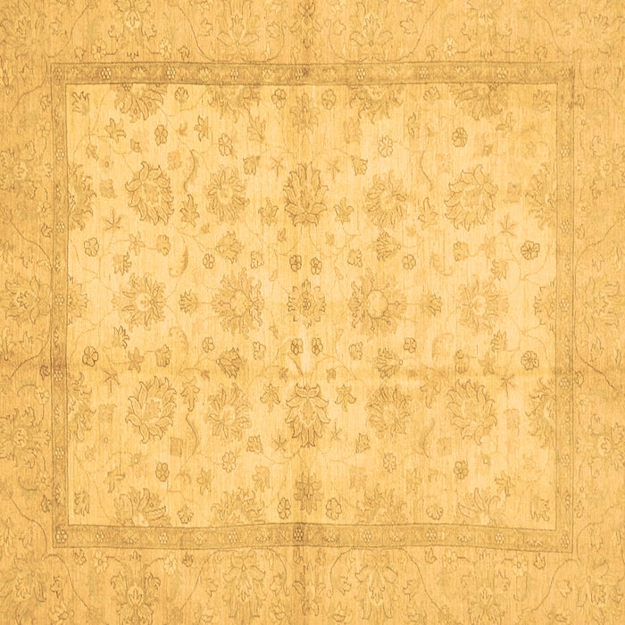 Square Oriental Brown Traditional Rug, abs693brn