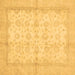 Square Oriental Brown Traditional Rug, abs693brn