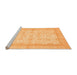 Sideview of Machine Washable Oriental Orange Traditional Area Rugs, wshabs693org