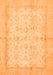 Machine Washable Oriental Orange Traditional Area Rugs, wshabs693org