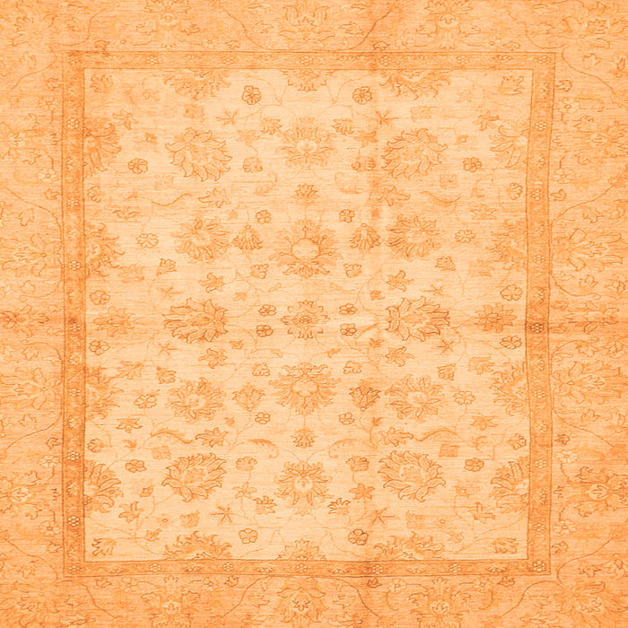 Square Oriental Orange Traditional Rug, abs693org