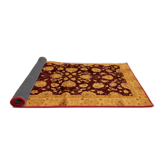 Sideview of Abstract Red Modern Rug, abs694