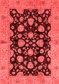 Abstract Red Modern Rug, abs694red