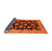 Sideview of Abstract Orange Modern Rug, abs694org