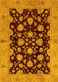 Abstract Yellow Modern Rug, abs694yw