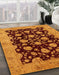 Machine Washable Abstract Tomato Red Rug in a Family Room, wshabs694