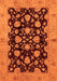 Machine Washable Abstract Orange Modern Area Rugs, wshabs694org