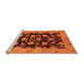 Sideview of Machine Washable Abstract Orange Modern Area Rugs, wshabs694org