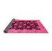 Sideview of Abstract Pink Modern Rug, abs694pnk