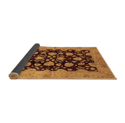 Sideview of Abstract Brown Modern Rug, abs694brn
