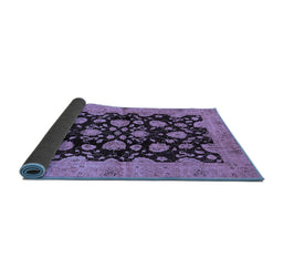 Sideview of Abstract Blue Modern Rug, abs694blu