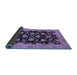 Sideview of Abstract Blue Modern Rug, abs694blu