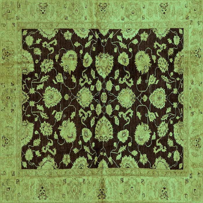 Square Machine Washable Abstract Turquoise Modern Area Rugs, wshabs694turq