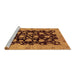 Sideview of Machine Washable Abstract Brown Modern Rug, wshabs694brn