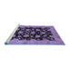 Sideview of Machine Washable Abstract Blue Modern Rug, wshabs694blu