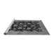 Sideview of Machine Washable Abstract Gray Modern Rug, wshabs694gry