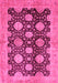 Machine Washable Oriental Pink Traditional Rug, wshabs695pnk