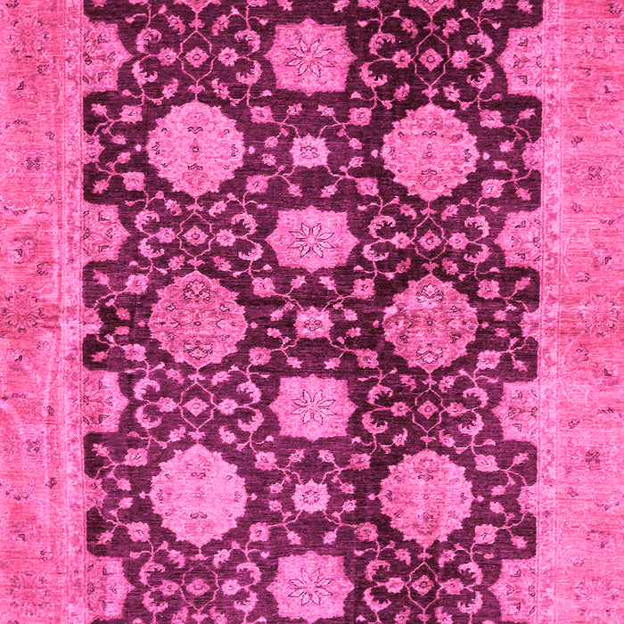 Machine Washable Oriental Pink Traditional Rug, wshabs695pnk
