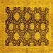 Square Oriental Yellow Traditional Rug, abs695yw