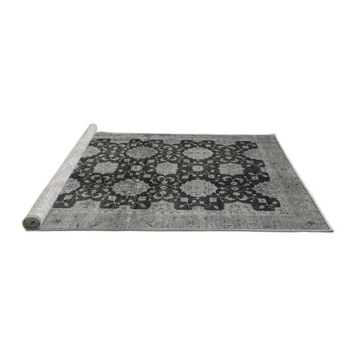 Sideview of Machine Washable Oriental Gray Traditional Rug, wshabs695gry