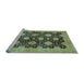 Sideview of Machine Washable Oriental Light Blue Traditional Rug, wshabs695lblu