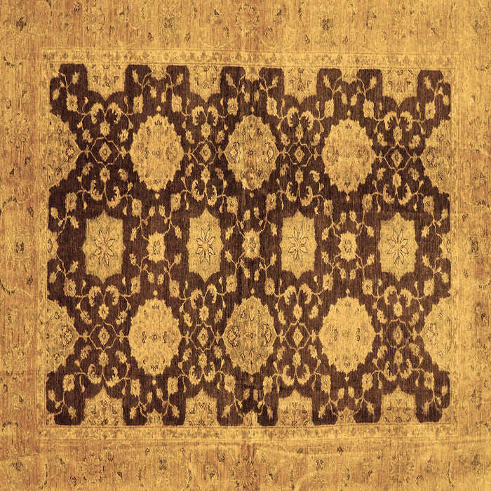 Square Machine Washable Oriental Brown Traditional Rug, wshabs695brn