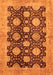 Machine Washable Oriental Orange Traditional Area Rugs, wshabs695org