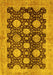 Machine Washable Oriental Yellow Traditional Rug, wshabs695yw