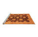 Sideview of Machine Washable Oriental Orange Traditional Area Rugs, wshabs695org