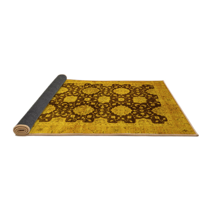Sideview of Oriental Yellow Traditional Rug, abs695yw