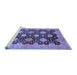 Sideview of Machine Washable Oriental Blue Traditional Rug, wshabs695blu