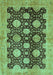 Machine Washable Oriental Turquoise Traditional Area Rugs, wshabs695turq