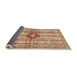 Sideview of Abstract Chestnut Red Modern Rug, abs696