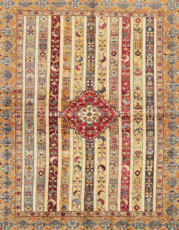 Abstract Chestnut Red Modern Rug, abs696