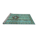 Sideview of Machine Washable Abstract Light Blue Modern Rug, wshabs696lblu