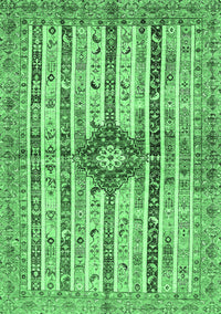 Abstract Emerald Green Modern Rug, abs696emgrn