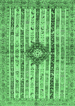 Abstract Emerald Green Modern Rug, abs696emgrn
