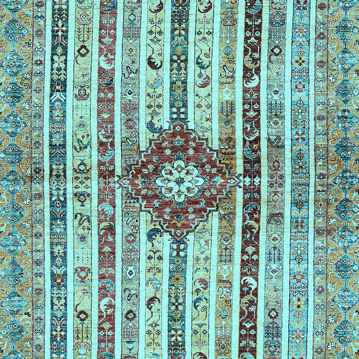 Machine Washable Abstract Light Blue Modern Rug, wshabs696lblu