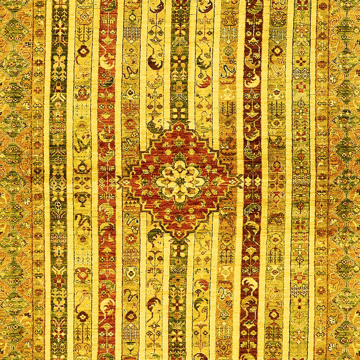 Machine Washable Abstract Yellow Modern Rug, wshabs696yw