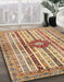 Abstract Chestnut Red Modern Rug in Family Room, abs696