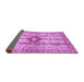 Sideview of Abstract Purple Modern Rug, abs696pur