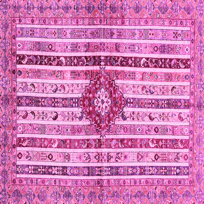 Square Machine Washable Abstract Pink Modern Rug, wshabs696pnk