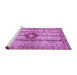 Sideview of Machine Washable Abstract Purple Modern Area Rugs, wshabs696pur