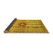 Sideview of Abstract Yellow Modern Rug, abs696yw