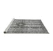 Sideview of Machine Washable Abstract Gray Modern Rug, wshabs696gry