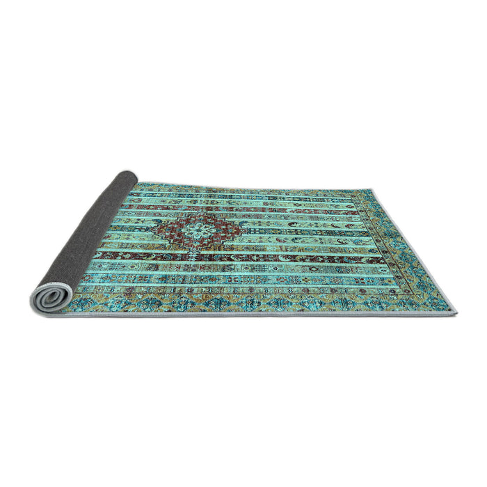 Sideview of Abstract Light Blue Modern Rug, abs696lblu