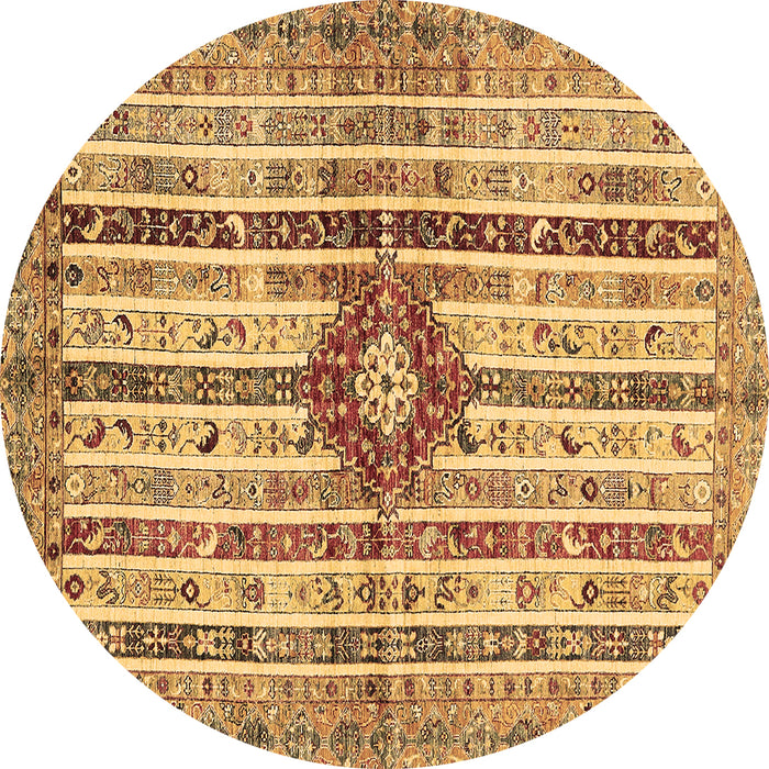Round Machine Washable Abstract Brown Modern Rug, wshabs696brn