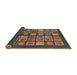 Sideview of Abstract Bakers Brown Modern Rug, abs697