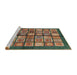 Sideview of Machine Washable Abstract Bakers Brown Rug, wshabs697