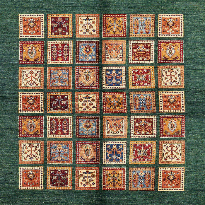 Square Abstract Bakers Brown Modern Rug, abs697